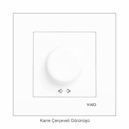 Viko Karre/Meridian Dimmer 600W Mekanizma Beyaz (Çerçeve Hariç)