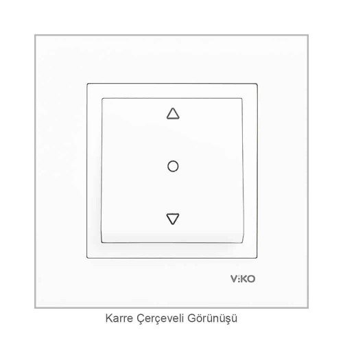 Viko Karre/Meridian 2'li Jaluzi Kumanda Mekanizma Beyaz (Çerçeve Hariç)