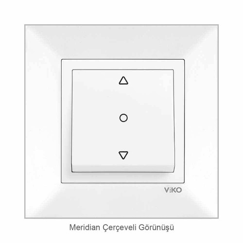 Viko Karre/Meridian 2'li Jaluzi Kumanda Mekanizma Beyaz (Çerçeve Hariç)