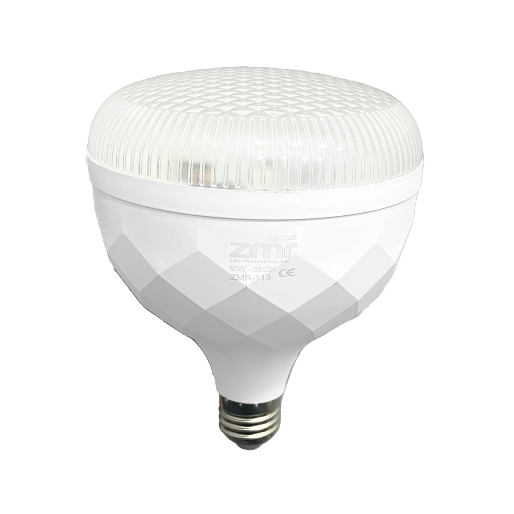 Zmr 50w Torch Kristal Camlı T-bulb Led Ampul E27 Duy 6500k (beyaz)